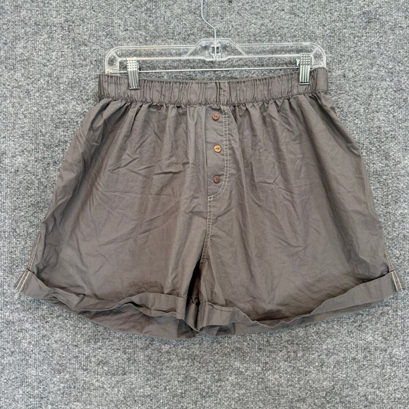 Free People Pants - Free People Boxer Shorts Womens Large Gray Elastic Waist Loungewear Sleepwear